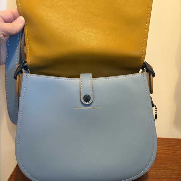 Coach 1941 Saddle Bag 23 in cornflower blue - Picture 6 of 14